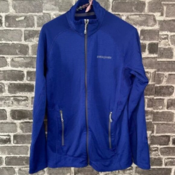 Patagonia R1 full zip jacket blue zip pockets quilted - Picture 1 of 6